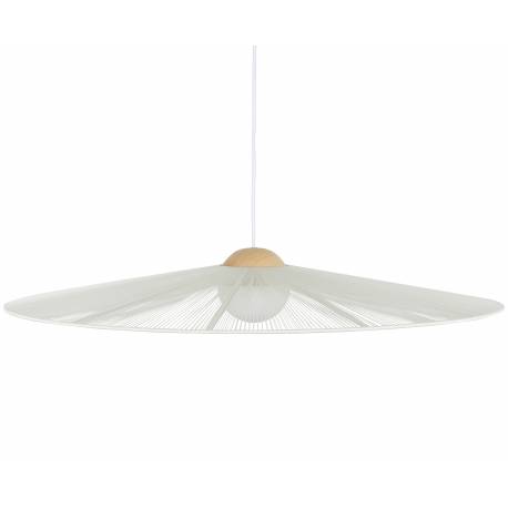 Suspension Belle L Zuiver Lustre Design en Acier Beige et Corde Tressée Luminaire Aérien 80x80x167cm