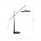 Lampadaire Belle Zuiver Lampe sur Pied en Acier Noir, Noyer et Corde Tressée Luminaire Design Aérien 65x180x200cm