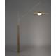 Lampadaire Belle Beige Zuiver Luminaire Eclairage Réglable en Hauteur en Acier, Noyer et Corde 65x180x200cm