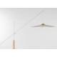 Lampadaire Belle Beige Zuiver Luminaire Eclairage Réglable en Hauteur en Acier, Noyer et Corde 65x180x200cm