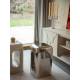 Table d'Appoint Creek Zuiver Bout de Canapé en Acier Argent Sellette Esprit Design Finition Brillante 29x29x48cm