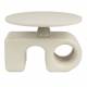 Table d'Appoint Hermit Zuiver Guéridon en Résine Beige Sellette d'Appoint Design Contemporain 40x58x58cm