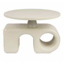 Table d'Appoint Hermit Zuiver Guéridon en Résine Beige Sellette d'Appoint Design Contemporain 40x58x58cm
