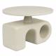Table d'Appoint Hermit Zuiver Guéridon en Résine Beige Sellette d'Appoint Design Contemporain 40x58x58cm