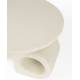 Table d'Appoint Hermit Zuiver Guéridon en Résine Beige Sellette d'Appoint Design Contemporain 40x58x58cm