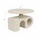 Table d'Appoint Hermit Zuiver Guéridon en Résine Beige Sellette d'Appoint Design Contemporain 40x58x58cm