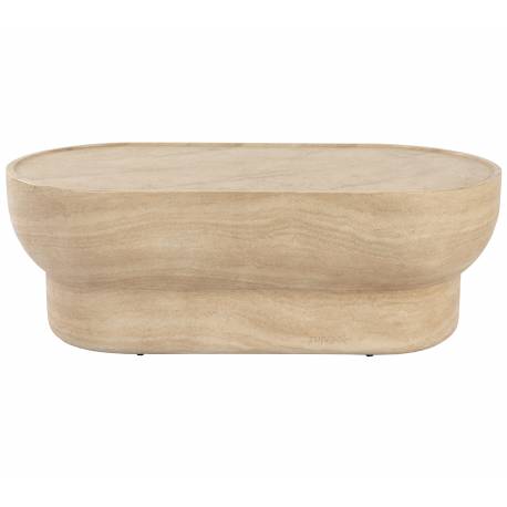 Table Basse Extérieure Noble Zuiver Table Basse en Béton Guéridon Ovale 35x50x100cm