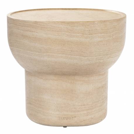 Table d'Appoint Extérieure Noble Pill Zuiver Guéridon Ovale en Béton 42x46x50cm