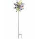 Sublime Eolienne Double Hélices Tuteur Mobile de Jardin en Acier Coloré 25x64x200cm