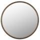 Miroir Gale Dutchbone Glace Murale avec Contour en Bois d'Hévéa Miroir Rond 3x80x80cm