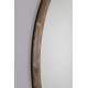 Miroir Gale Dutchbone Glace Murale avec Contour en Bois d'Hévéa Miroir Rond 3x80x80cm