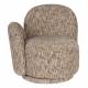 Fauteuil Lounge Rose Multicolore Dutchbone Banquette Pivotante Look Rétro Siège 1 Personne Bois et Tissu 74x76x76cm