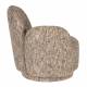 Fauteuil Lounge Rose Multicolore Dutchbone Banquette Pivotante Look Rétro Siège 1 Personne Bois et Tissu 74x76x76cm