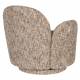 Fauteuil Lounge Rose Multicolore Dutchbone Banquette Pivotante Look Rétro Siège 1 Personne Bois et Tissu 74x76x76cm