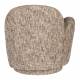 Fauteuil Lounge Rose Multicolore Dutchbone Banquette Pivotante Look Rétro Siège 1 Personne Bois et Tissu 74x76x76cm