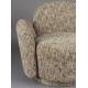 Fauteuil Lounge Rose Multicolore Dutchbone Banquette Pivotante Look Rétro Siège 1 Personne Bois et Tissu 74x76x76cm