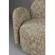 Fauteuil Lounge Rose Multicolore Dutchbone Banquette Pivotante Look Rétro Siège 1 Personne Bois et Tissu 74x76x76cm