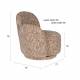 Fauteuil Lounge Rose Multicolore Dutchbone Banquette Pivotante Look Rétro Siège 1 Personne Bois et Tissu 74x76x76cm