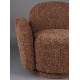 Fauteuil Lounge Rose Bordeaux Dutchbone Banquette Pivotante Look Rétro Siège 1 Personne Bois et Tissu 74x76x76cm