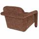Fauteuil Lounge Kent Bordeux Dutchbone Siège de Salon 1 Place Style Vintage en Bois et Tissu 66x74x86cm
