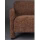 Fauteuil Lounge Kent Bordeux Dutchbone Siège de Salon 1 Place Style Vintage en Bois et Tissu 66x74x86cm