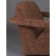 Fauteuil Lounge Kent Bordeux Dutchbone Siège de Salon 1 Place Style Vintage en Bois et Tissu 66x74x86cm