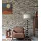 Fauteuil Lounge Kent Bordeux Dutchbone Siège de Salon 1 Place Style Vintage en Bois et Tissu 66x74x86cm