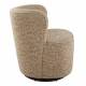 Fauteuil Barnabé Pivotant Signature Siège de Salon en Tissu Caramel 72x74x76cm