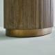 Comptoir Buren Signature Ilot Ovale en Manguier, Acier et Marbre Bar Central 50x104x120cm