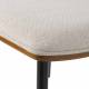 Lot de Deux Chaises Babette Signature Duo d'Assises de Repas en Acier Noir, Placage Noyer et Tissu Ecru Design 44,5x52,5x78,5cm