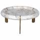 Table de Salon Prosper Signature Table Basse Ronde en Marbre et Acier Mobilier de Salon Design 45x80x80cm