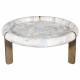 Table de Salon Prosper Signature Table Basse Ronde en Marbre et Acier Mobilier de Salon Design 45x80x80cm