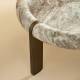 Table de Salon Prosper Signature Table Basse Ronde en Marbre et Acier Mobilier de Salon Design 45x80x80cm