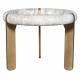 Table de Salon Prosper Signature Table Basse Ronde en Marbre et Acier Mobilier de Salon Design 35x60x60cm