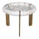 Table de Salon Prosper Signature Table Basse Ronde en Marbre et Acier Mobilier de Salon Design 35x60x60cm