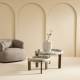 Table de Salon Prosper Signature Table Basse Ronde en Marbre et Acier Mobilier de Salon Design 35x60x60cm