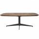 Table de Repas Bernard Signature Table a Manger en Acier et Teck Recyclé Mobilier de Séjour 8/10 Personnes 76x100x220cm