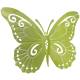 Plaque Décorative Papillon Murale Décoration en Acier Coloré Vert à Fixer ou à Poser Plaque Ajourée 0,1x27x36cm