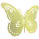 Plaque Décorative Papillon Murale Décoration en Acier Coloré Jaune à Fixer ou à Poser Plaque Ajourée 0,1x27x36cm