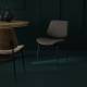 Lot de 2 Chaises Giselle Taupe Signature Assises de Table Sièges en Bois Acier et Tissu 48,5x56x82,5cm