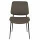 Lot de 2 Chaises Giselle Taupe Signature Assises de Table Sièges en Bois Acier et Tissu 48,5x56x82,5cm