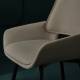 Lot de 2 Chaises de Table Hortense Beige Signature Design Tendance Assises de Table en Acier Bois et Tissu 54x58x81cm