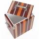 Glacière Portable Be Wine Stripes Burgundy Zuiver en Polypropylène Format Compact pour Boissons 23,5x32x43cm