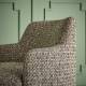 Fauteuil Sinclair Tweed Signature Assise Pivotante en Acier et Tissu Chiné Marron Sofa 1 Place 75x75x75cm