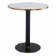 Table Letia Signature Table de Repas Ronde en Acier et Céramique Mobilier Salle à Manger Design 70x70x76cm