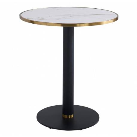 Table Letia Signature Table de Repas Ronde en Acier et Céramique Mobilier Salle à Manger Design 70x70x76cm