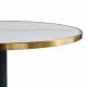 Table Letia Signature Table de Repas Ronde en Acier et Céramique Mobilier Salle à Manger Design 70x70x76cm