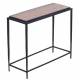 Console Igloo Signature Sellette en Acier et Verre Fumé Table d'Appoint 28x65x80cm