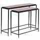Console Igloo Signature Sellette en Acier et Verre Fumé Table d'Appoint 28x65x80cm