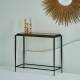 Console Igloo Signature Sellette en Acier et Verre Fumé Table d'Appoint 28x65x80cm